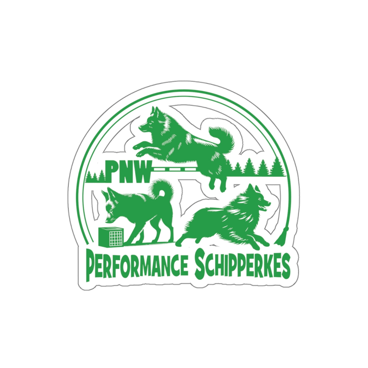 PNW Schipperkes  Die-Cut Stickers