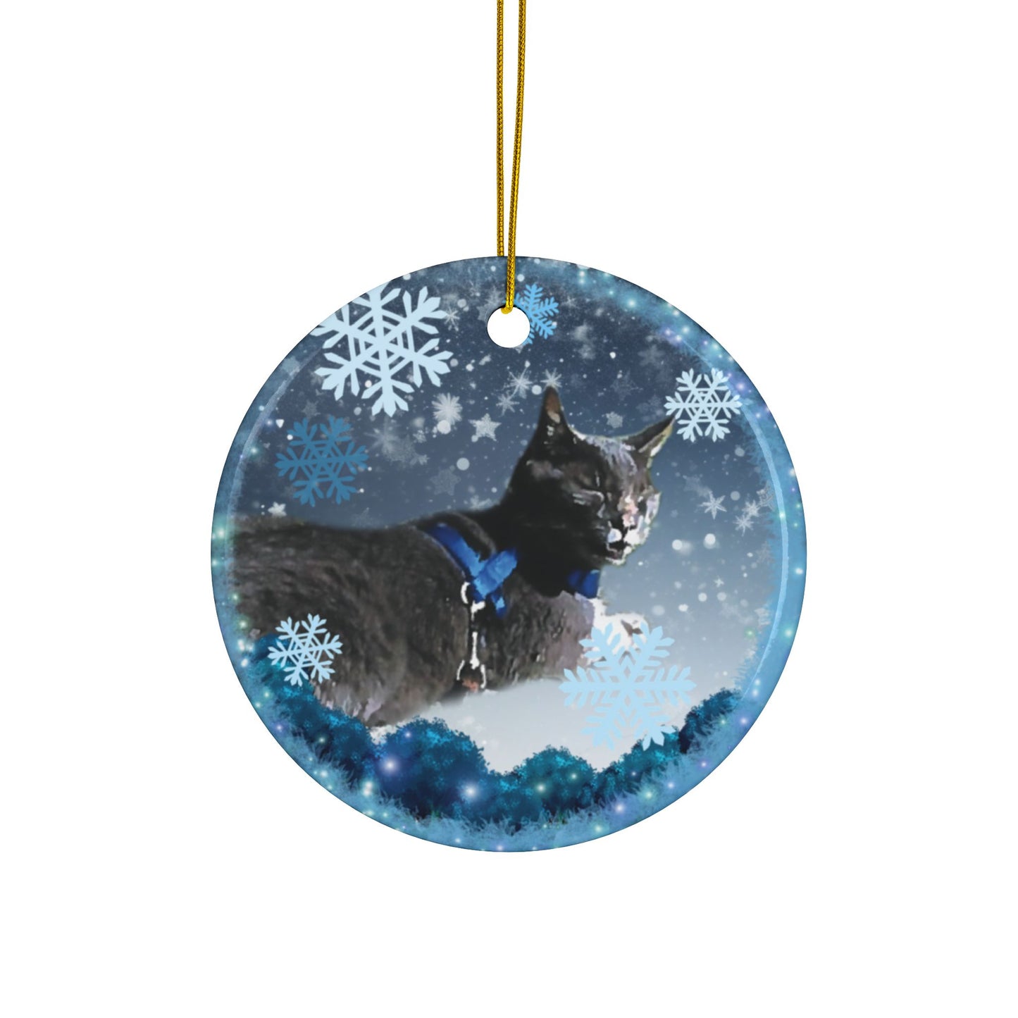 Amanda  Cat  Ceramic Ornaments