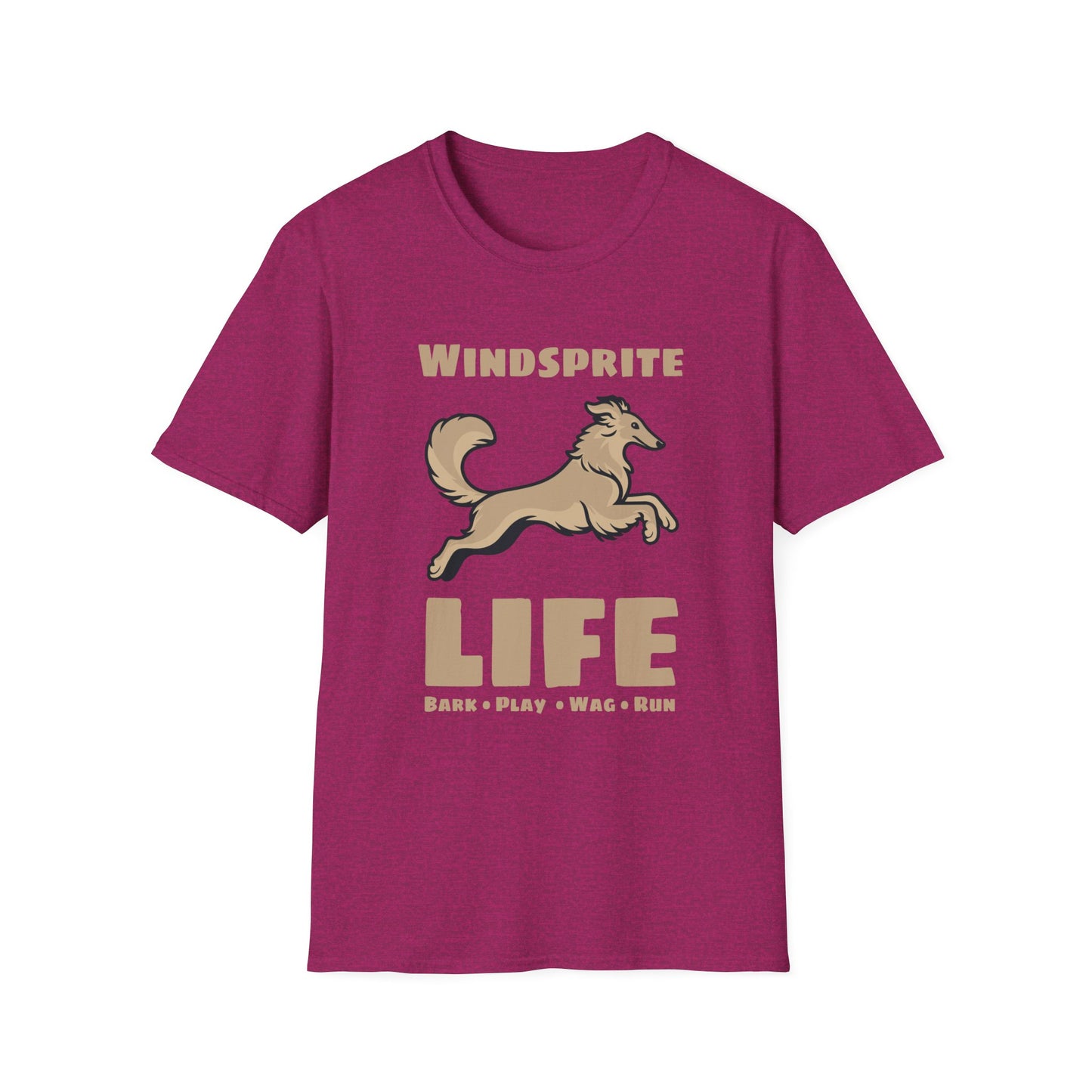 LIFE WINDSPRITE - Silken Windhound Waving Unisex Softstyle T-Shirt