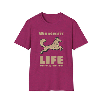 LIFE WINDSPRITE - Silken Windhound Waving Unisex Softstyle T-Shirt