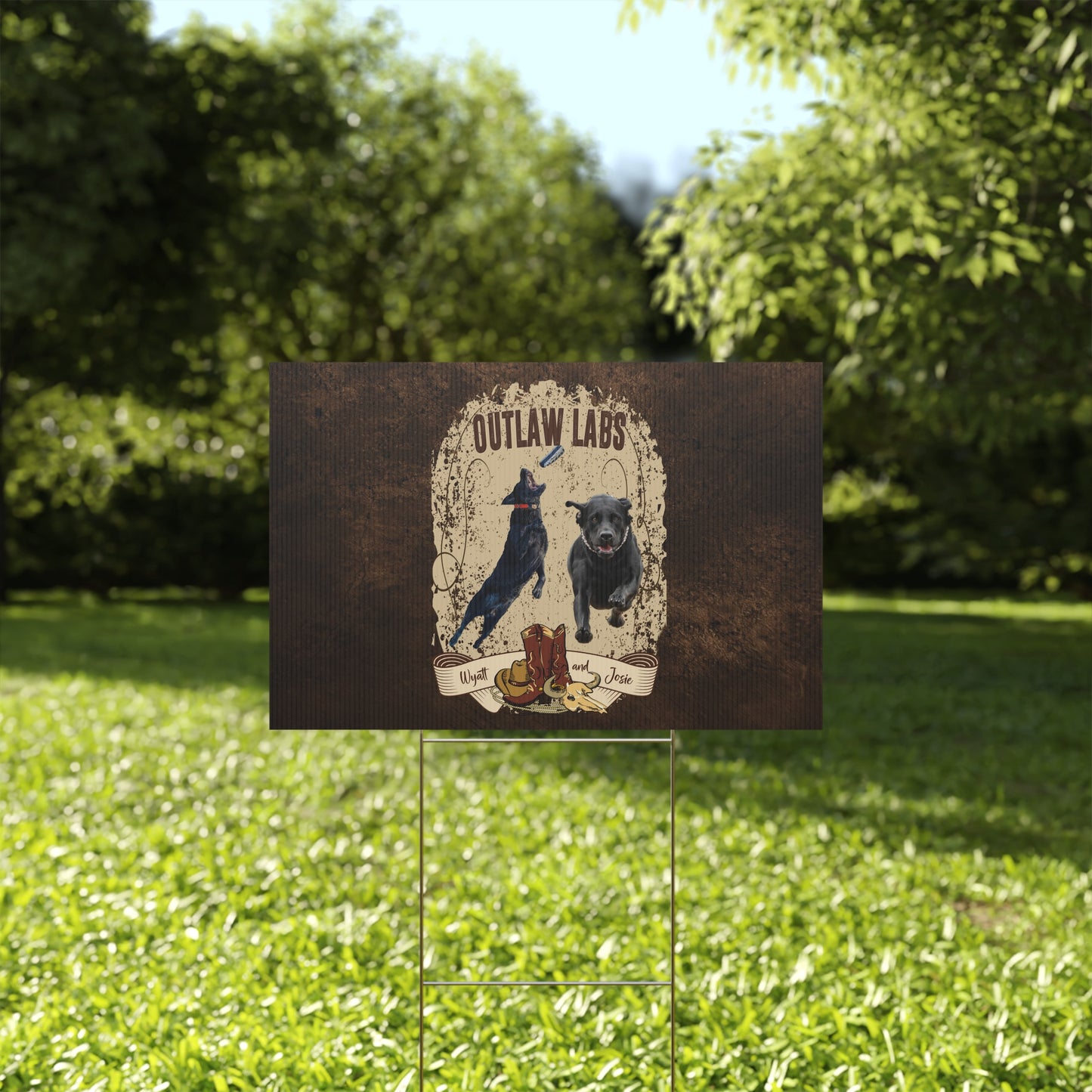OUTLAW LABS  Plastic Yard Sign