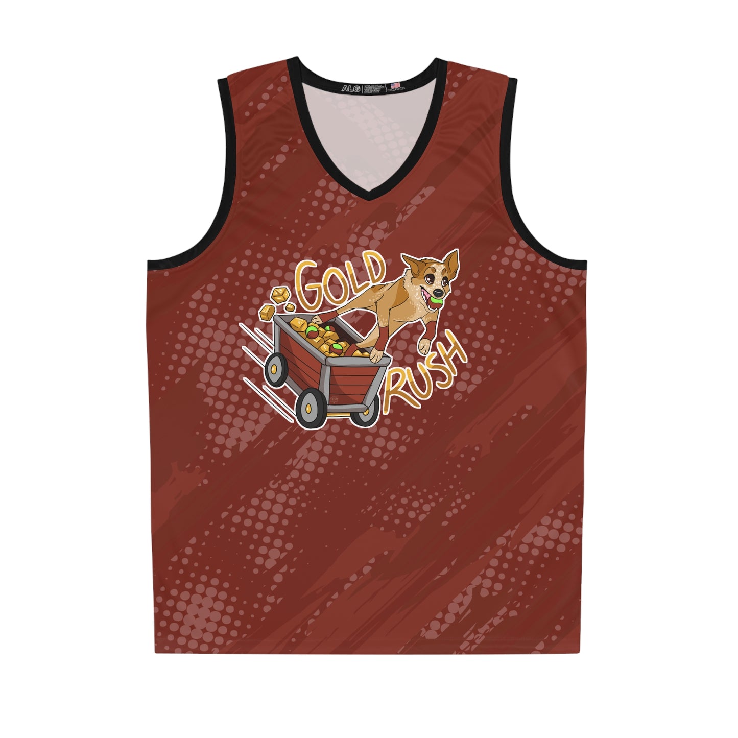GOLD RUSH FLYBALL Basketball Jersey (AOP)