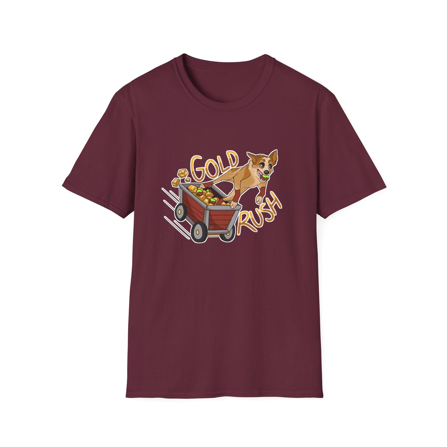 2 GOLD RUSH FLYBALL Unisex Softstyle T-Shirt