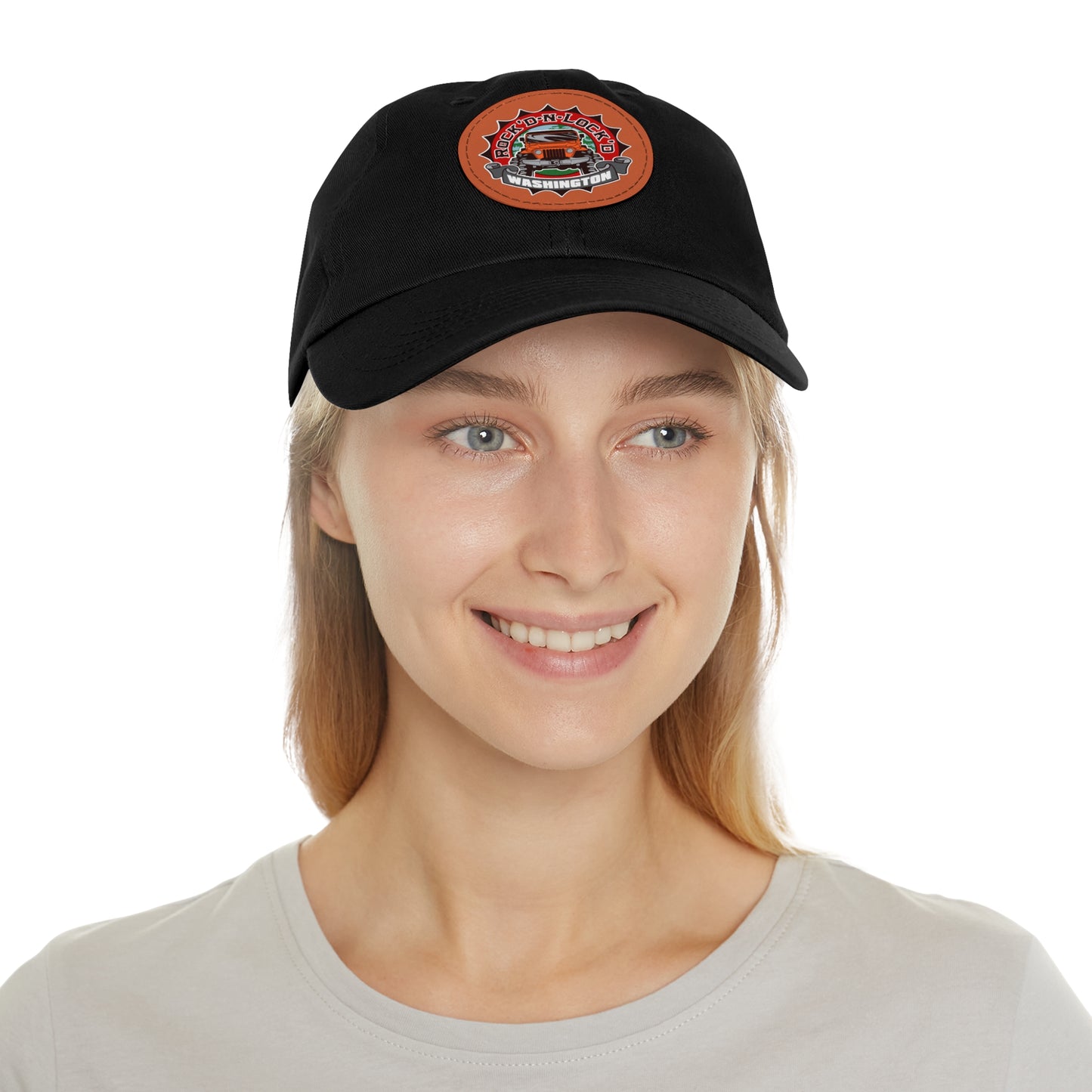 ROCK'D   Hat with Leather Patch (Round)