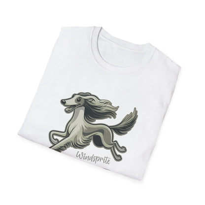 Silly 3 WINDSPRITE - Silken Windhound Waving Unisex Softstyle T-Shirt