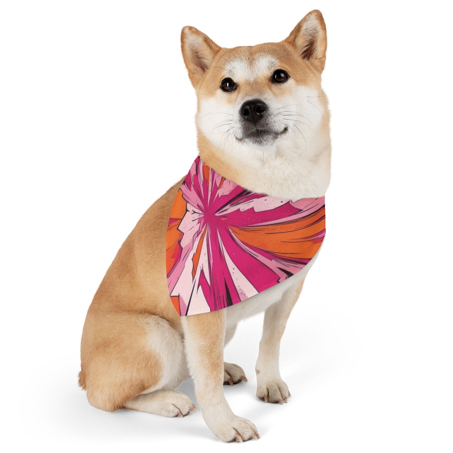 PINK ORANGE #1 Pet Bandana Collar
