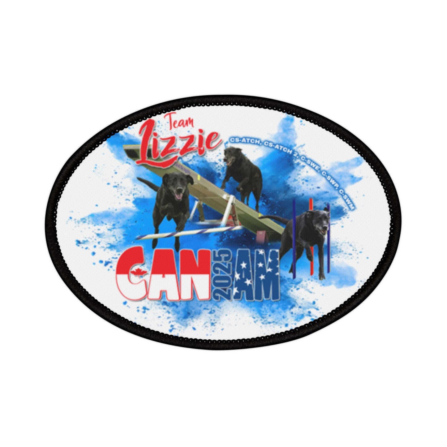 Copy of LIZZIE CAN AM Iron-On Patches white