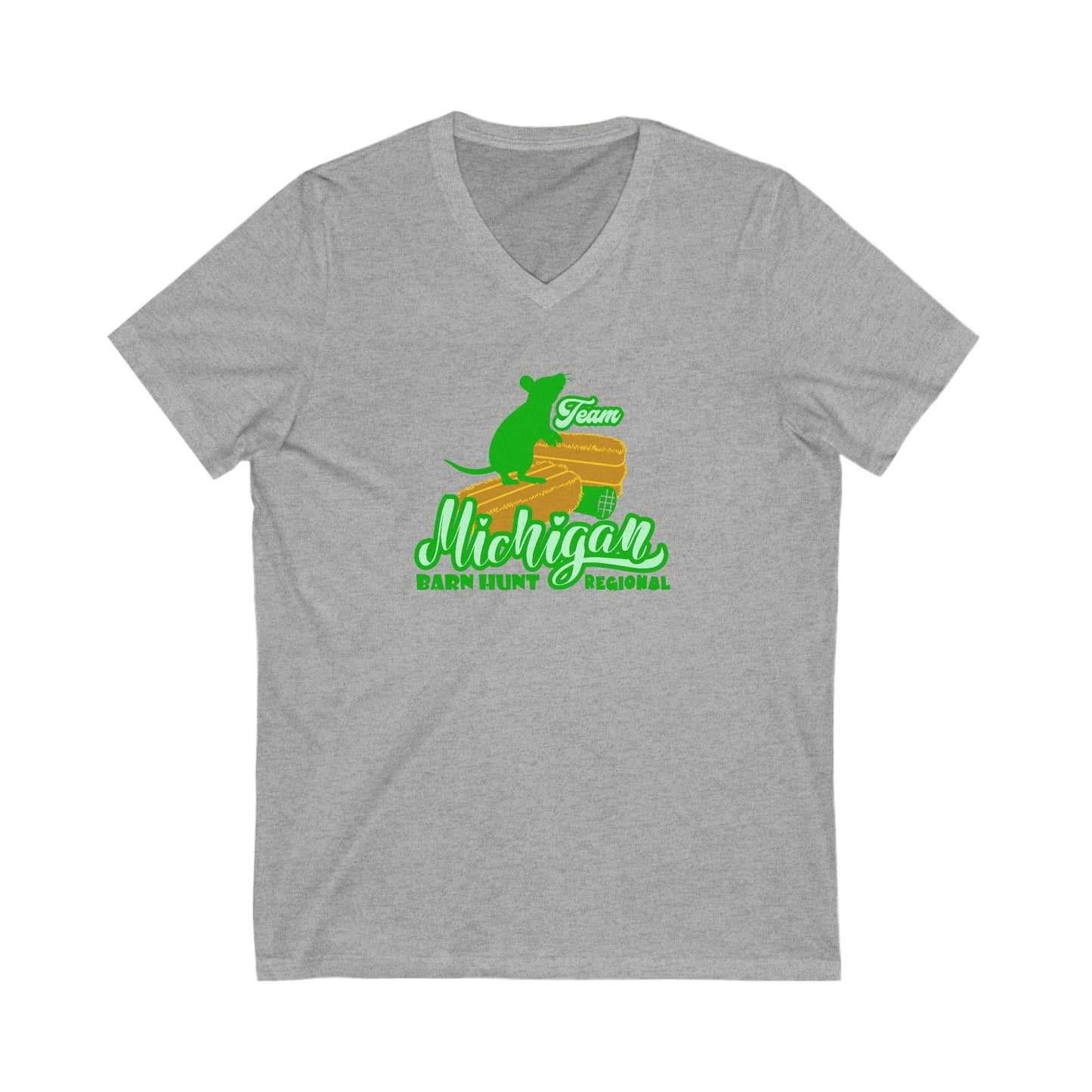 TEAM MICHIGAN BARN HUNT *REGIONAL Unisex Jersey Short Sleeve V-Neck Tee
