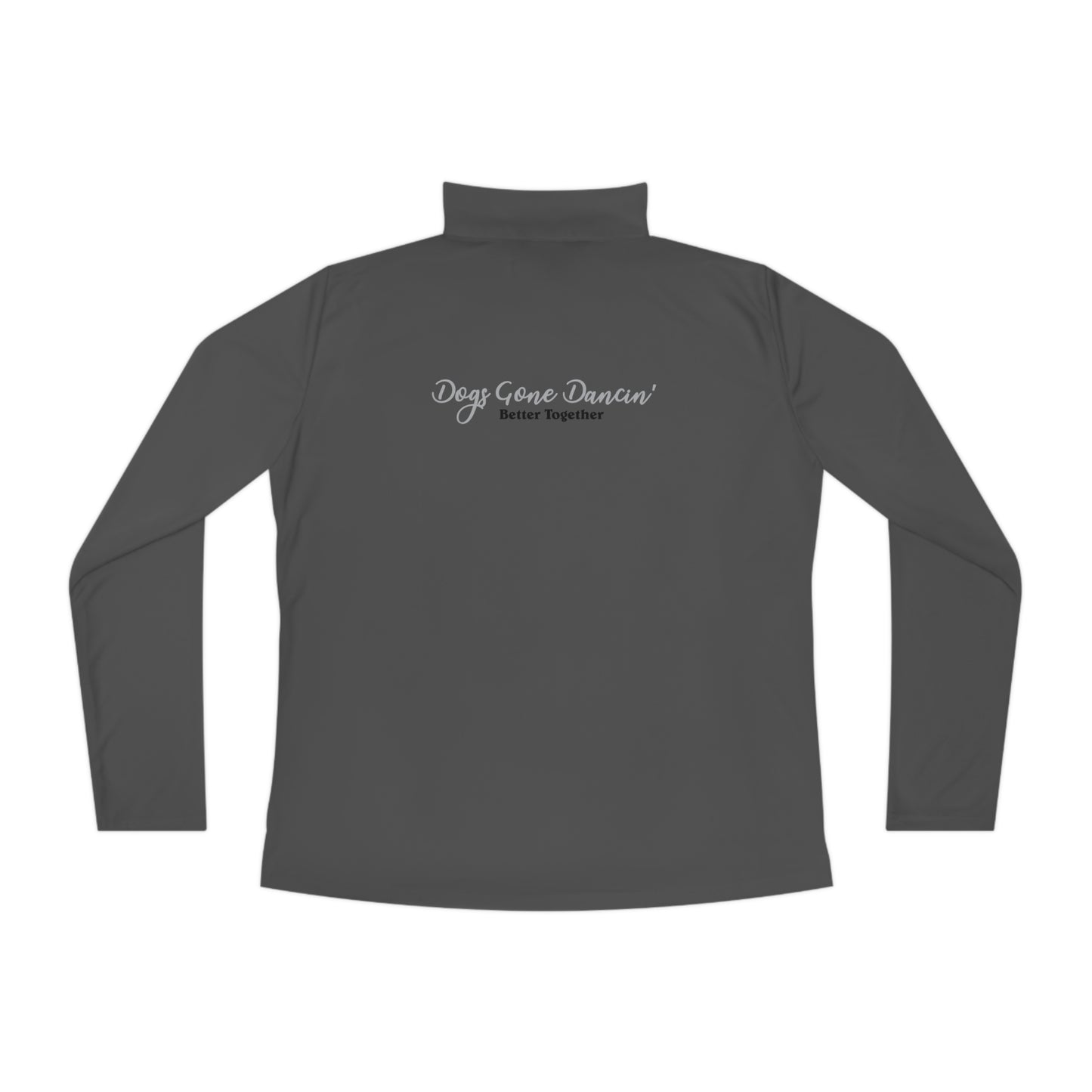 Silver -  Dogs Gone Dancin' Ladies Quarter-Zip Pullover