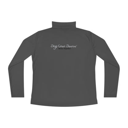 Silver -  Dogs Gone Dancin' Ladies Quarter-Zip Pullover