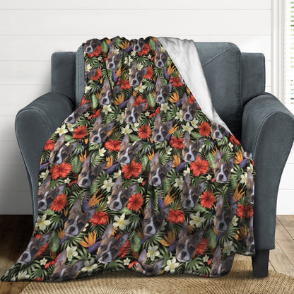 HAWAIIAN STYLE FACE -  Flannel Throw Blanket-60"x80"