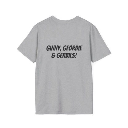 *Ginny, Geordie & Gerbils! * WIREHAIRED DACHSHUND - NASDA  Unisex Softstyle T-Shirt