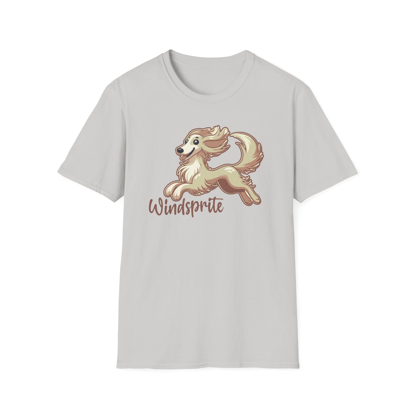 FUN WINDSPRITE - Silken Windhound Waving Unisex Softstyle T-Shirt