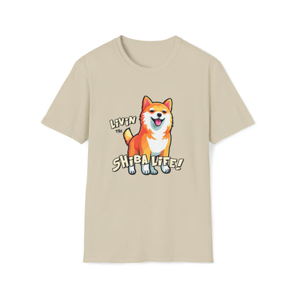 LIVIN THE  SHIBA LIFE  Unisex Softstyle T-Shirt