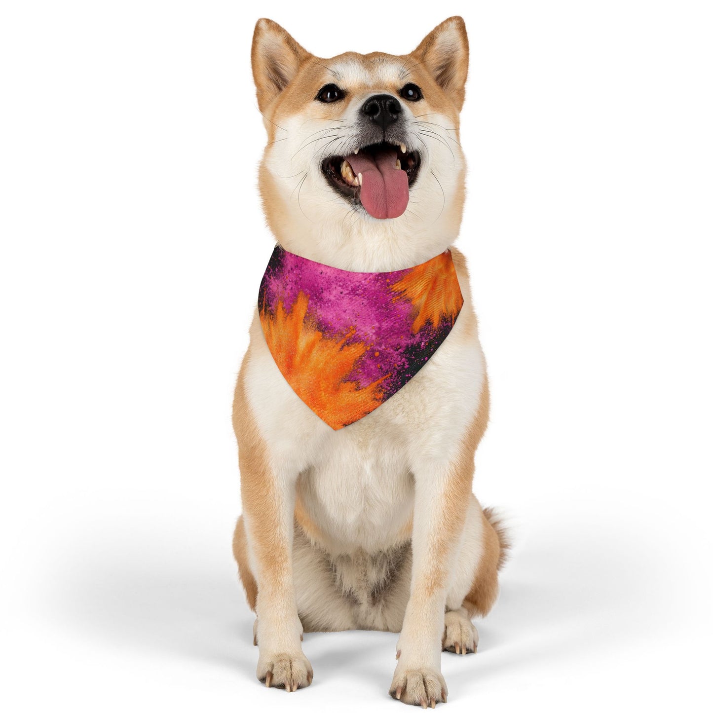 PINK ORANGE POWDER  Pet Bandana Collar