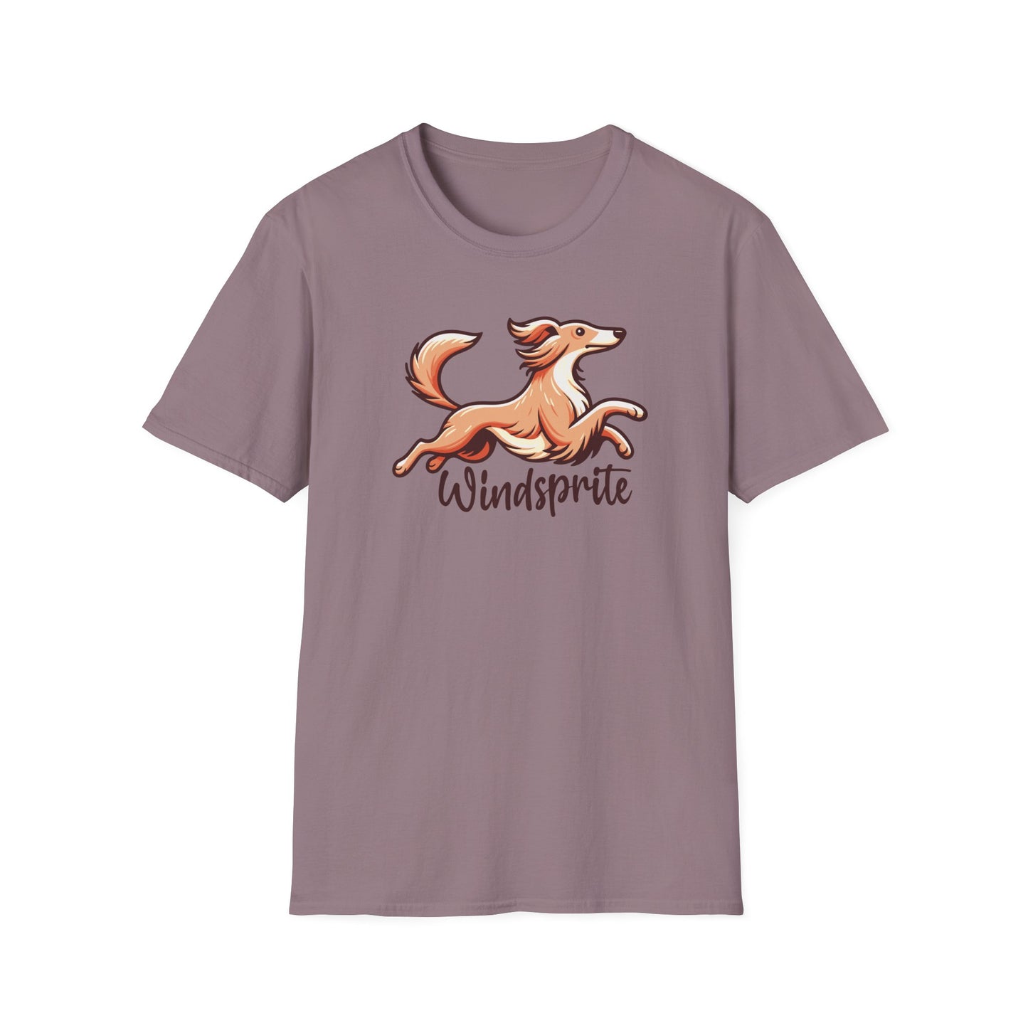 Cute WINDSPRITE - Silken Windhound Waving Unisex Softstyle T-Shirt