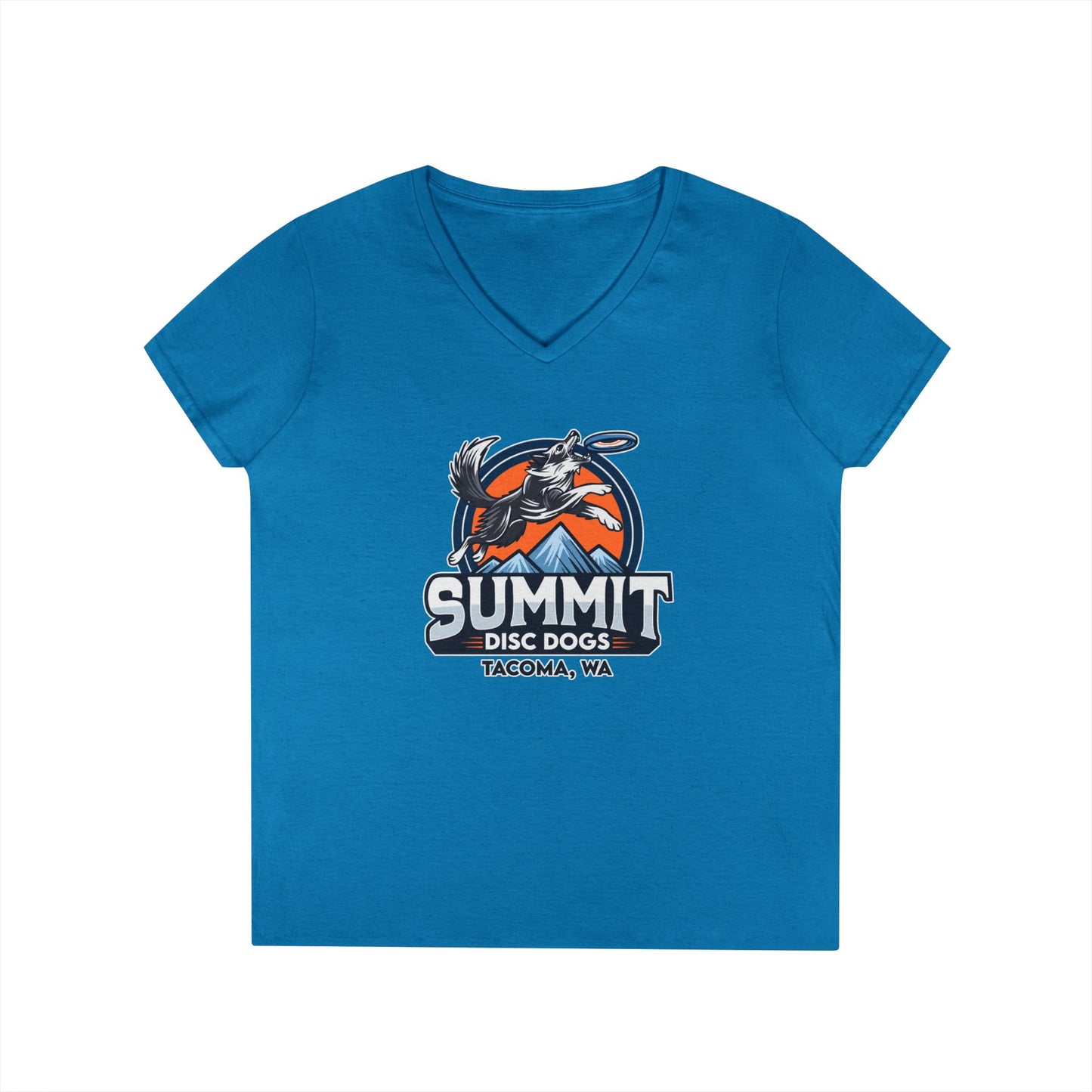 *SUMMIT DISC DOGS Ladies' V-Neck T-Shirt