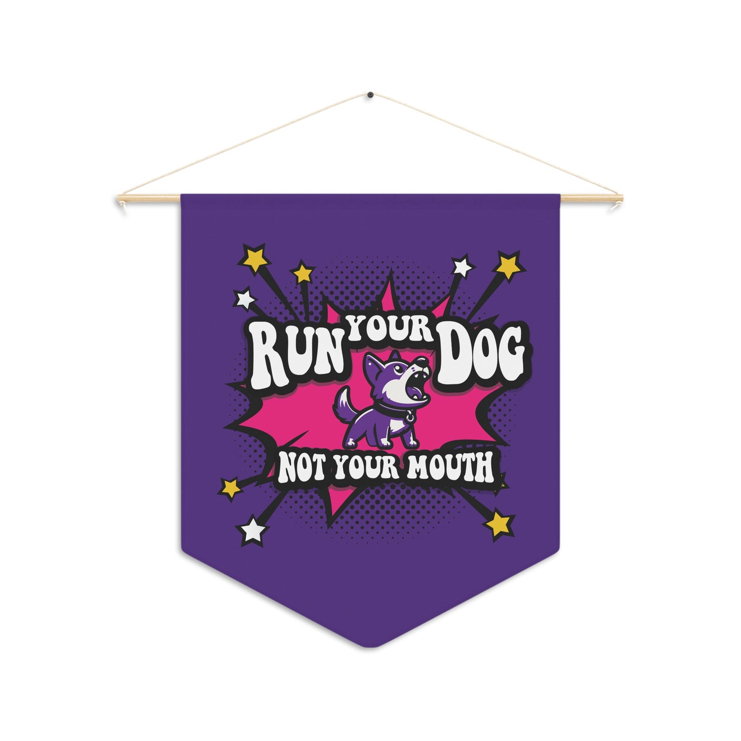 RUN YOUR DOG, Comic Small Pennant