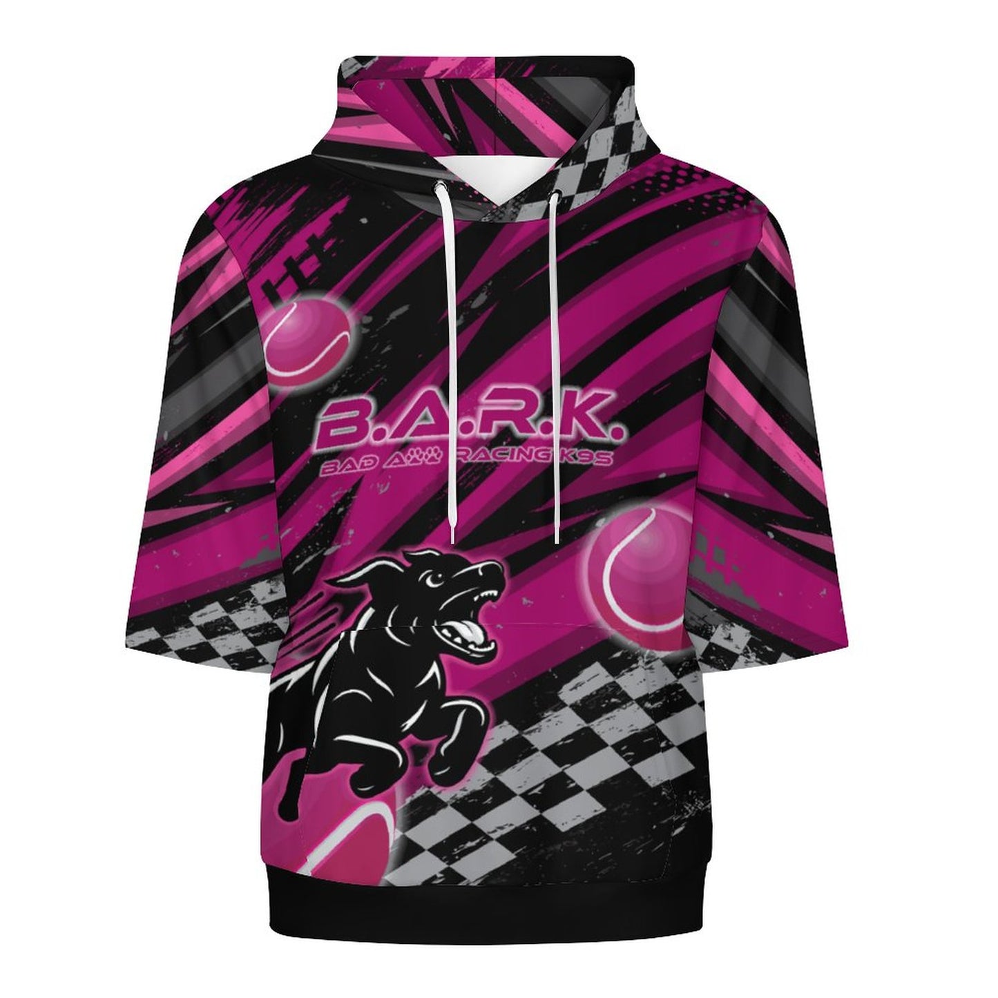 BARK FLYBALL Half Sleeve Hoodie