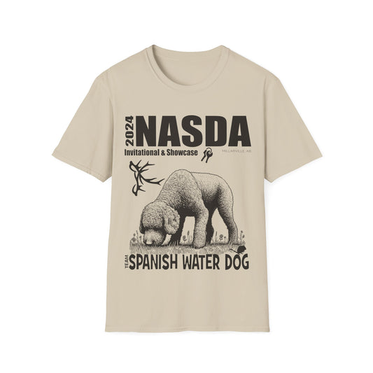 **TEAM BUG  - No Tail  Spanish Water Dog  -  NASDA  Unisex Softstyle T-Shirt