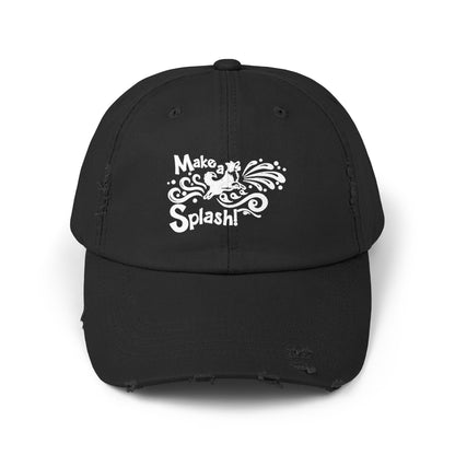 MAKE A SPLASH -  BORDER COLLIE - Unisex Distressed Cap