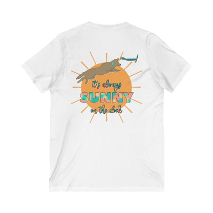 SUNNY Unisex Jersey Short Sleeve V-Neck Tee