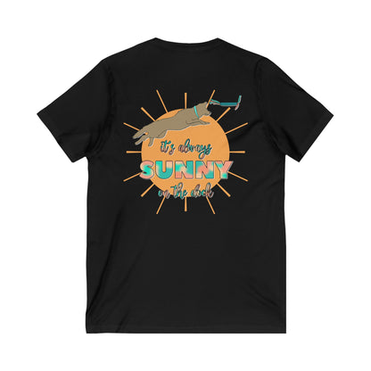 SUNNY Unisex Jersey Short Sleeve V-Neck Tee