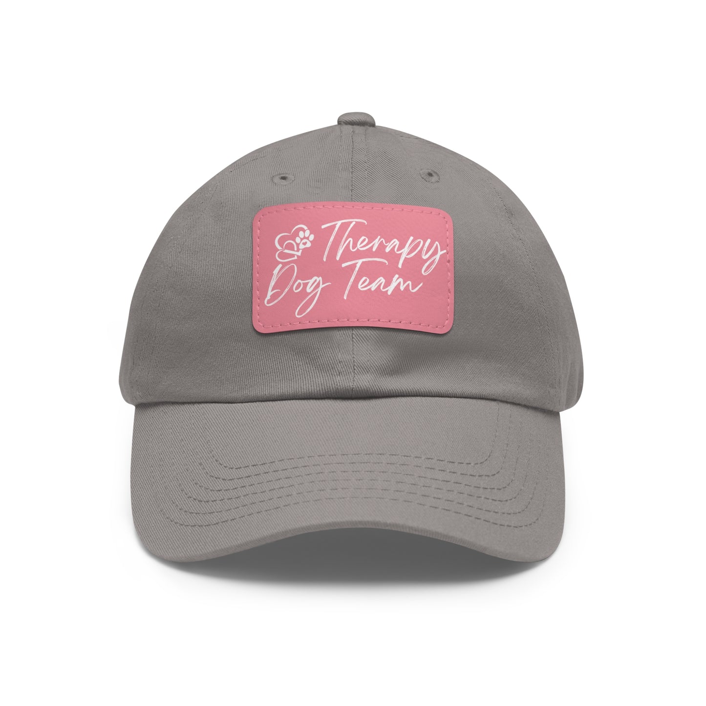 THERAPY DOG TEAM  Hat with Leather Patch (Rectangle)