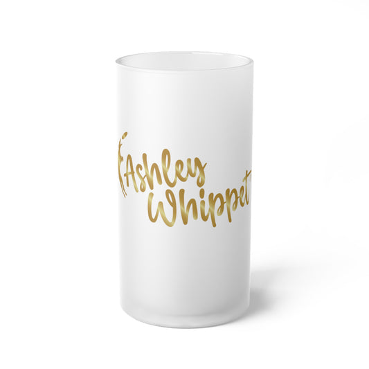 ASHLEY WHIPPET Frosted Glass Beer Mug