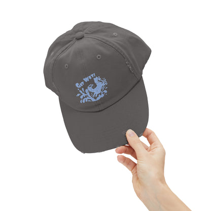 GET WET BORDER COLLIE - Unisex Distressed Cap