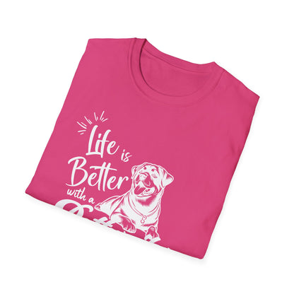 LIFE IS BETER ROTTWEILER Unisex Softstyle T-Shirt