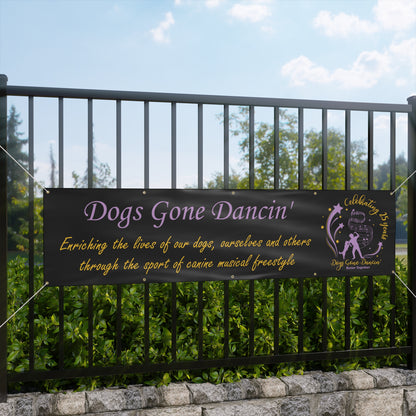 DOGS GONE DANCIN Matte Banner