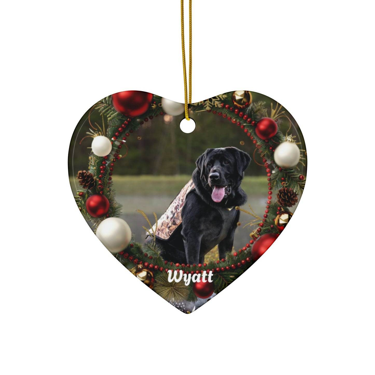 Wyatt 2021 Ceramic Ornaments, Double-Sided