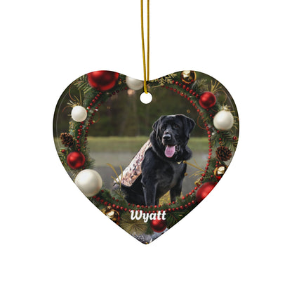 Wyatt 2021 Ceramic Ornaments, Double-Sided