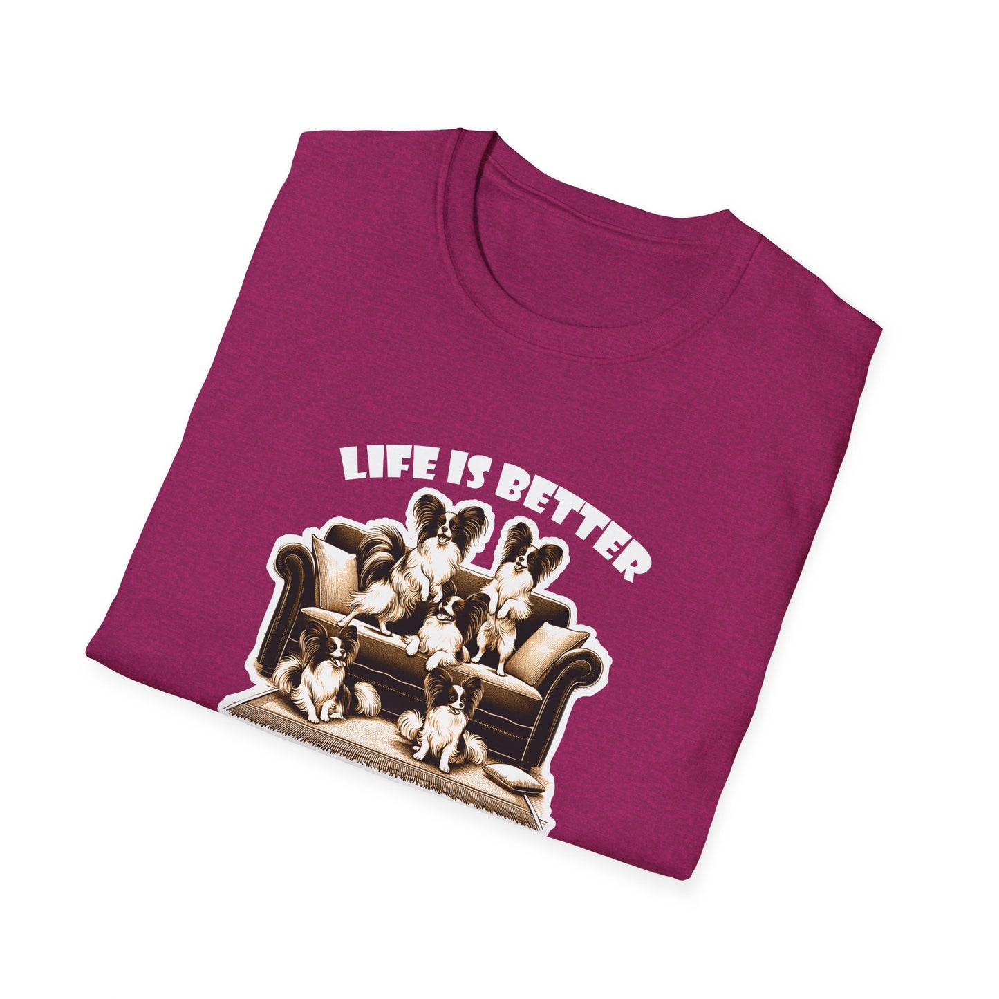 LIFE IS BETTER - Papillons -  Unisex Softstyle T-Shirt