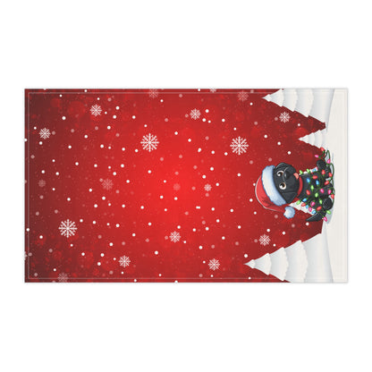 BLACK LAB   HOLIDAY Tea Towel