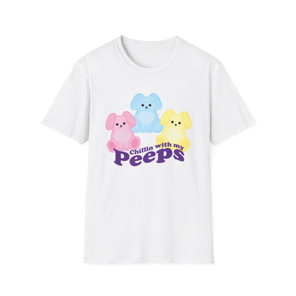 CHILLIN W MY PEEPS Unisex Softstyle T-Shirt EASTER