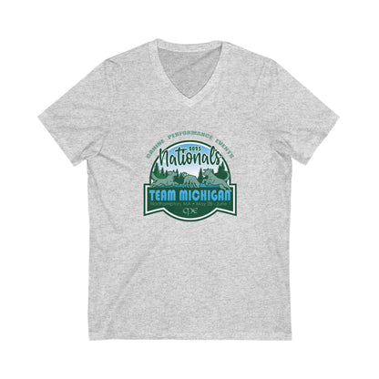 CPE TEAM MICHIGAN Unisex Jersey Short Sleeve V-Neck Tee