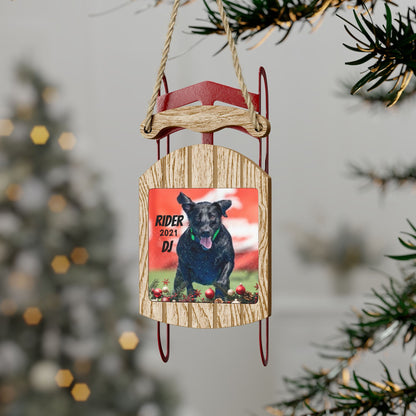 RIDER Sled Ornaments