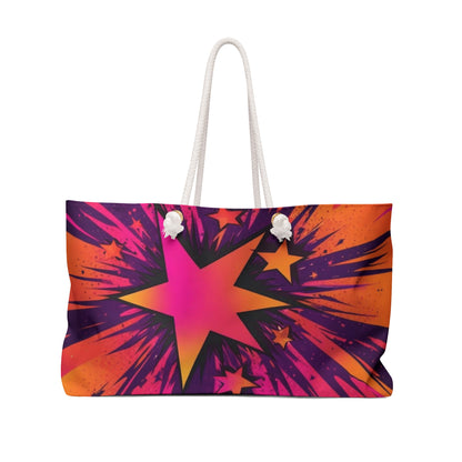 PINK-N-ORANGE STAR Weekender Bag