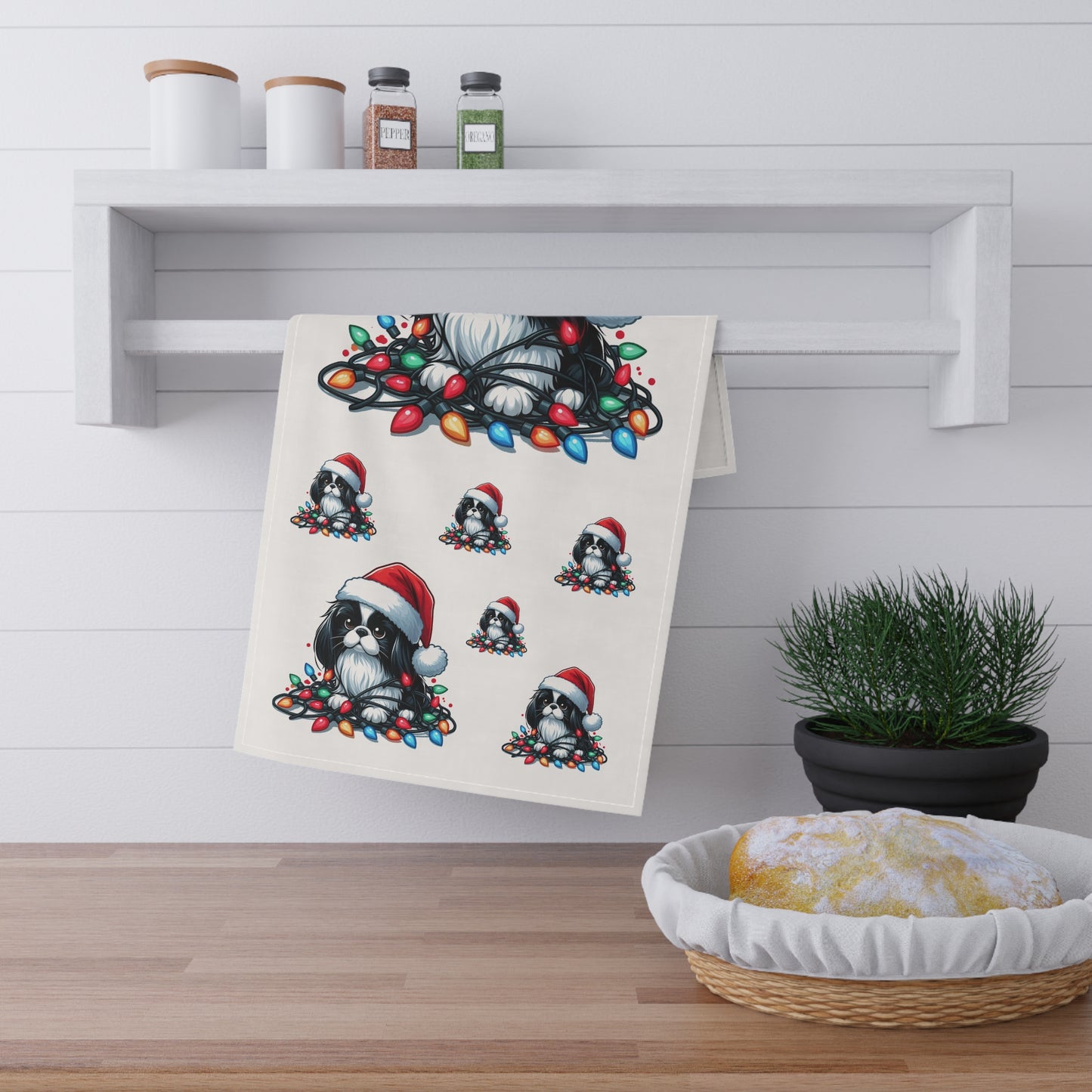 CHIN  HOLIDAY Tea Towels (cotton, poly)