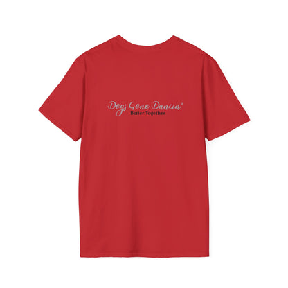 Black/Siller Dogs Gone Dancin'  Unisex Softstyle T-Shirt