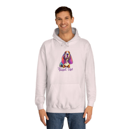 LIVIN THE BASSET LIFE 3 Unisex College Hoodie