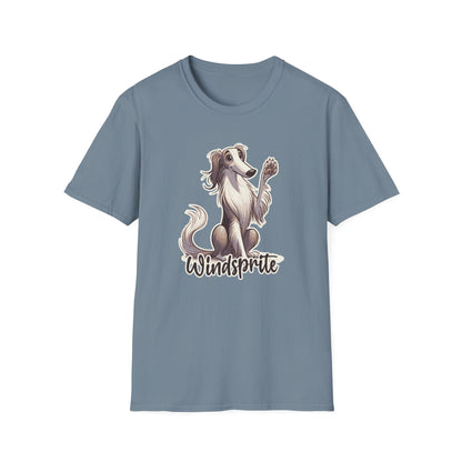 Hello There  WINDSPRITE - Silken Windhound Waving Unisex Softstyle T-Shirt