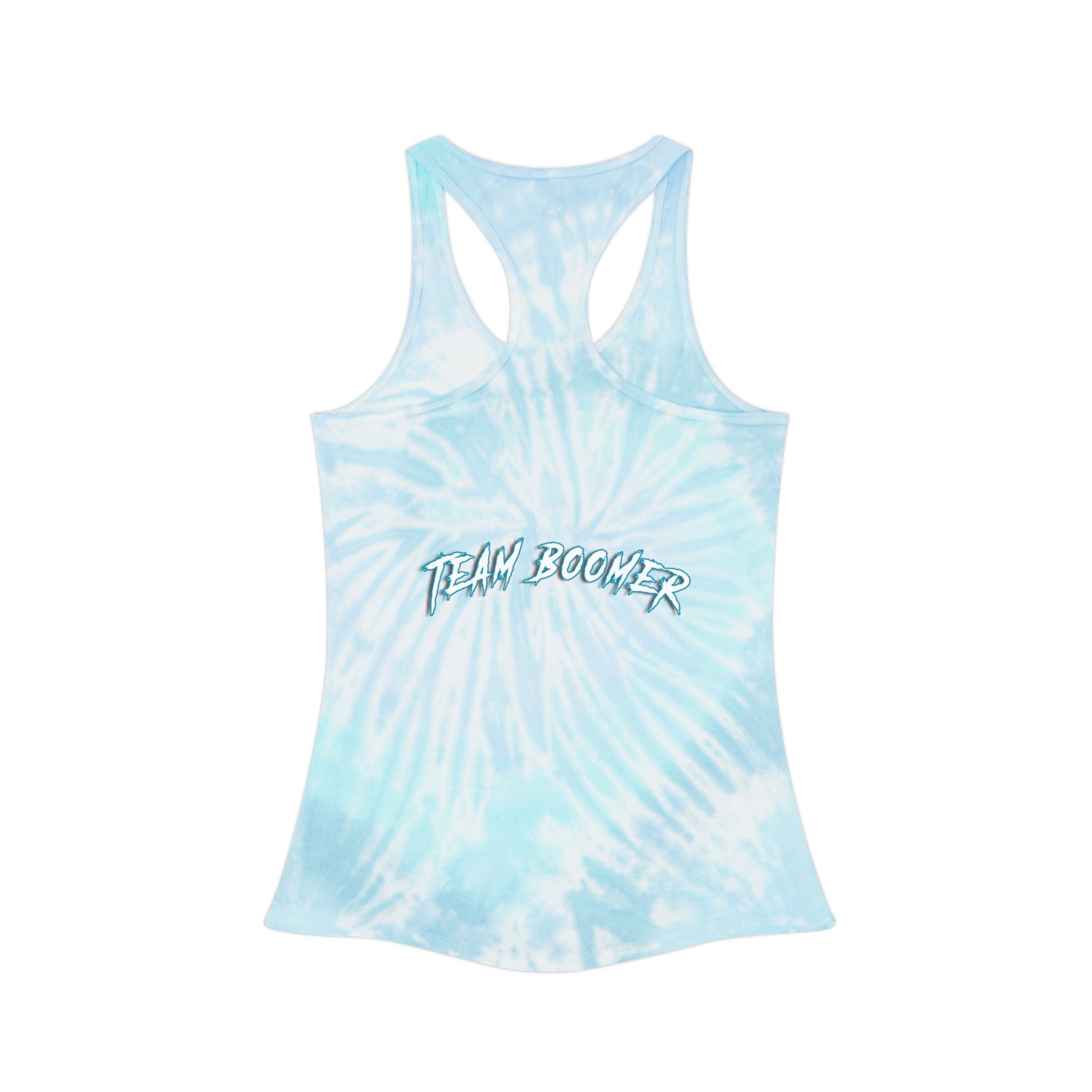 TEAM BOOMER Tie Dye Racerback Tank Top