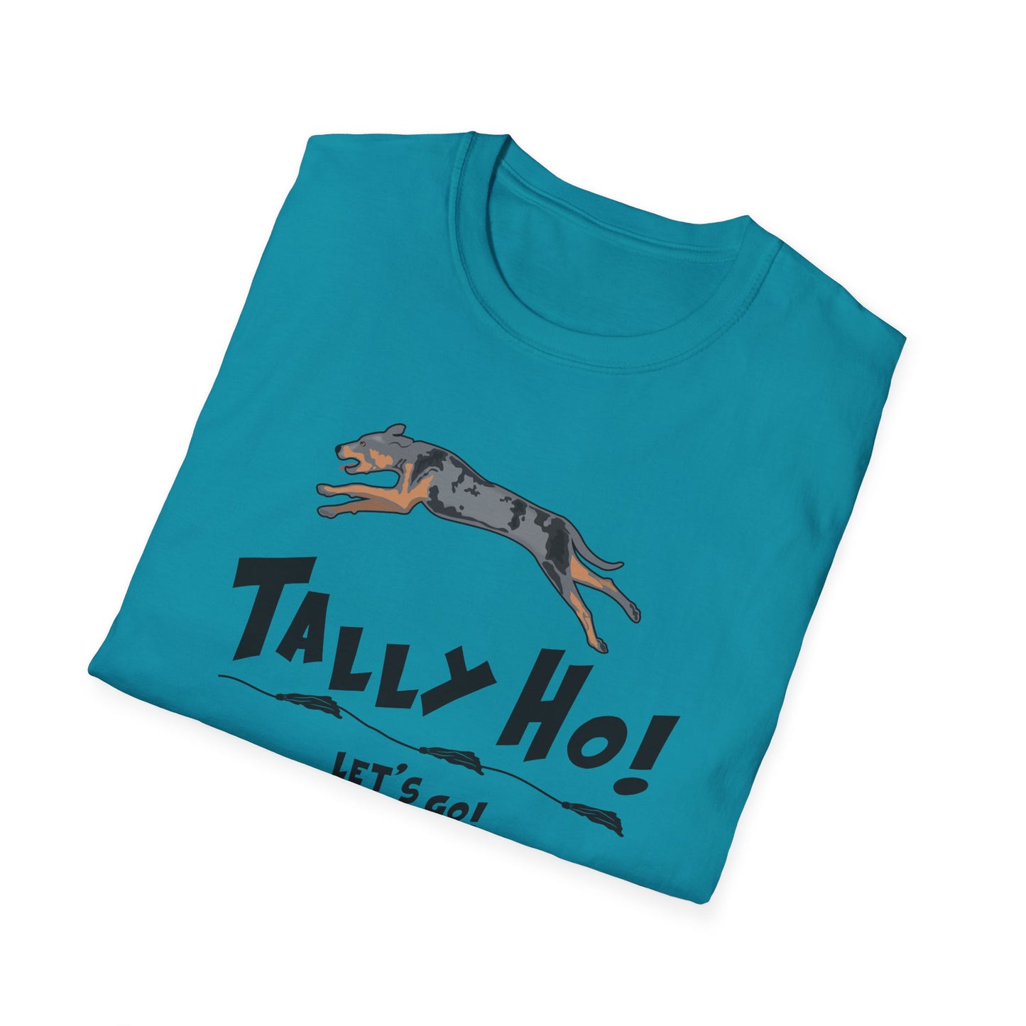 Catahoula TALLY HO LETS GO Unisex Softstyle T-Shirt