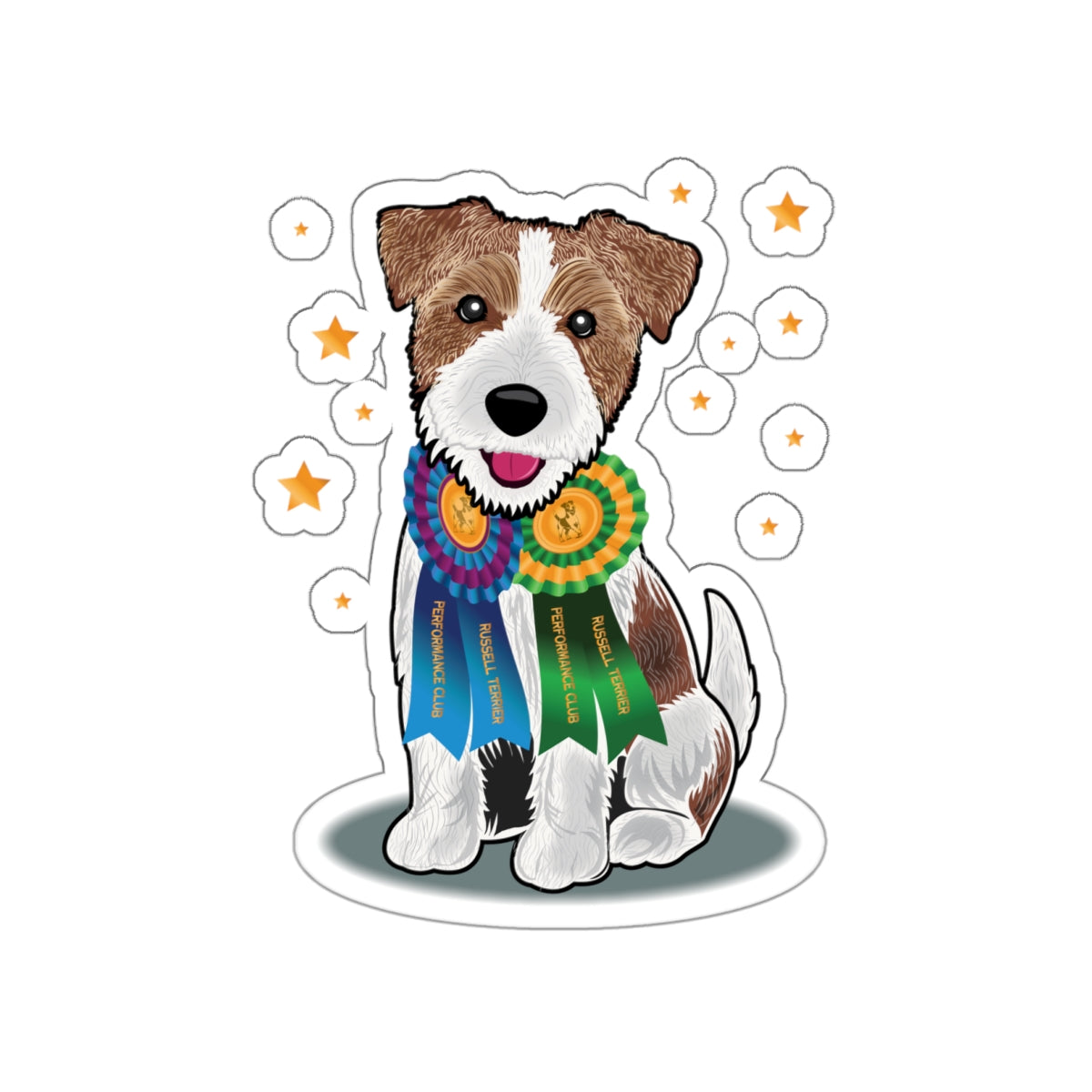 Russell Terrier Performance Club STICKERS Die-Cut Stickers – DZK9 Designs