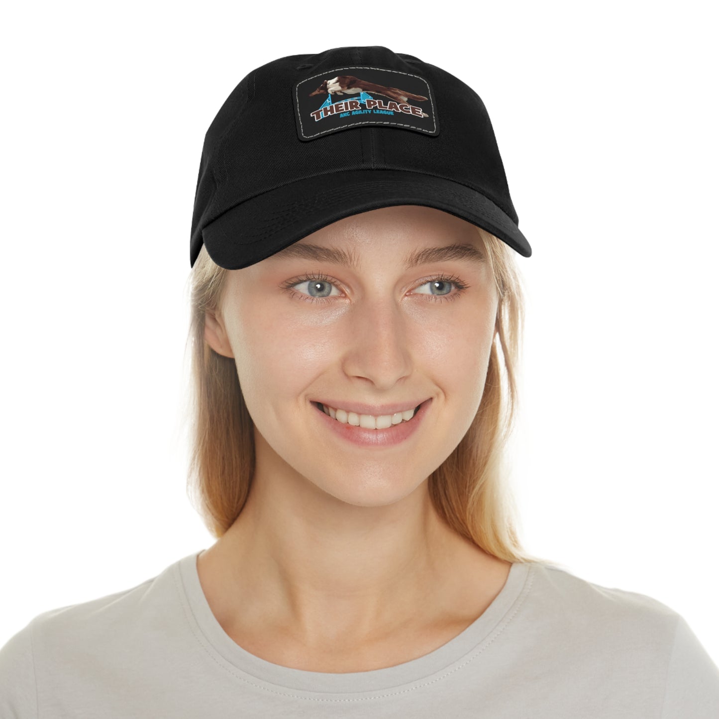 AKC AGILITY LEAGUE Hat with Leather Patch (Rectangle)