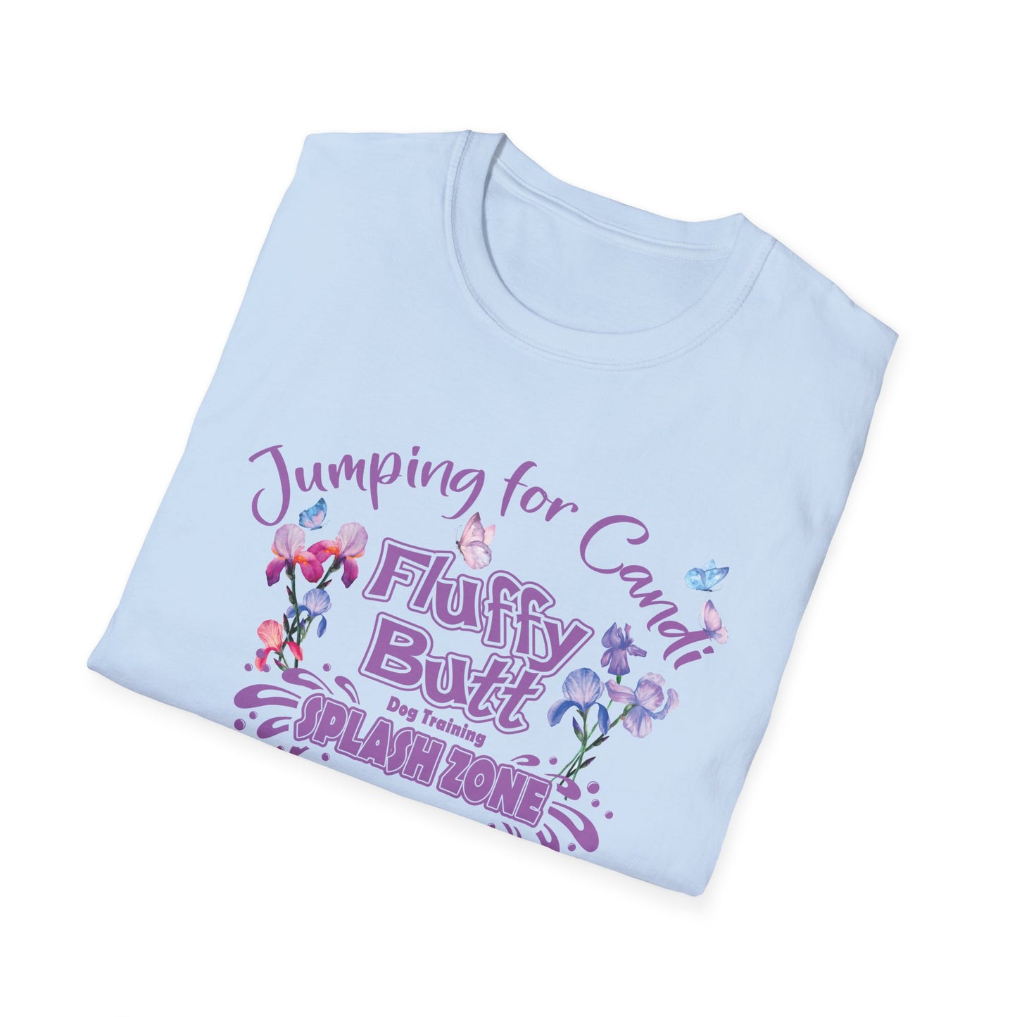 JUMPING FOR CANDI - Flowers Unisex Softstyle T-Shirt