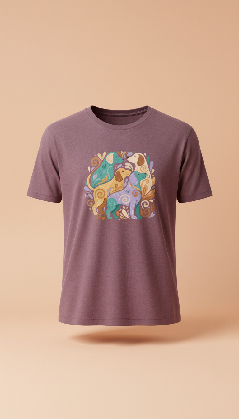 Custom Plum Dog Lover T-Shirt